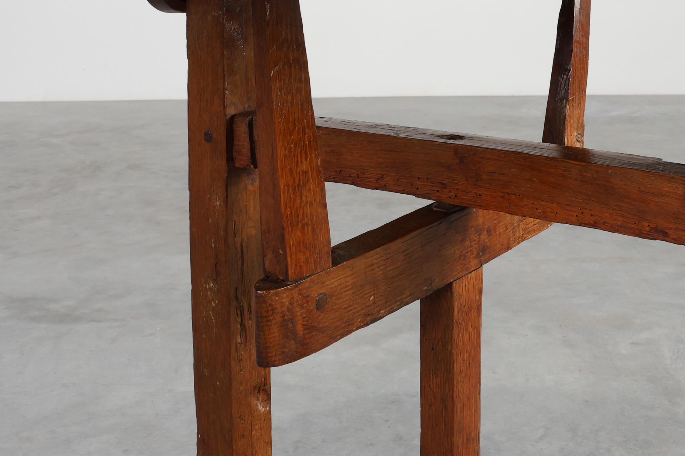 Antique oak Tilt top side table, France ca. 1800thumbnail